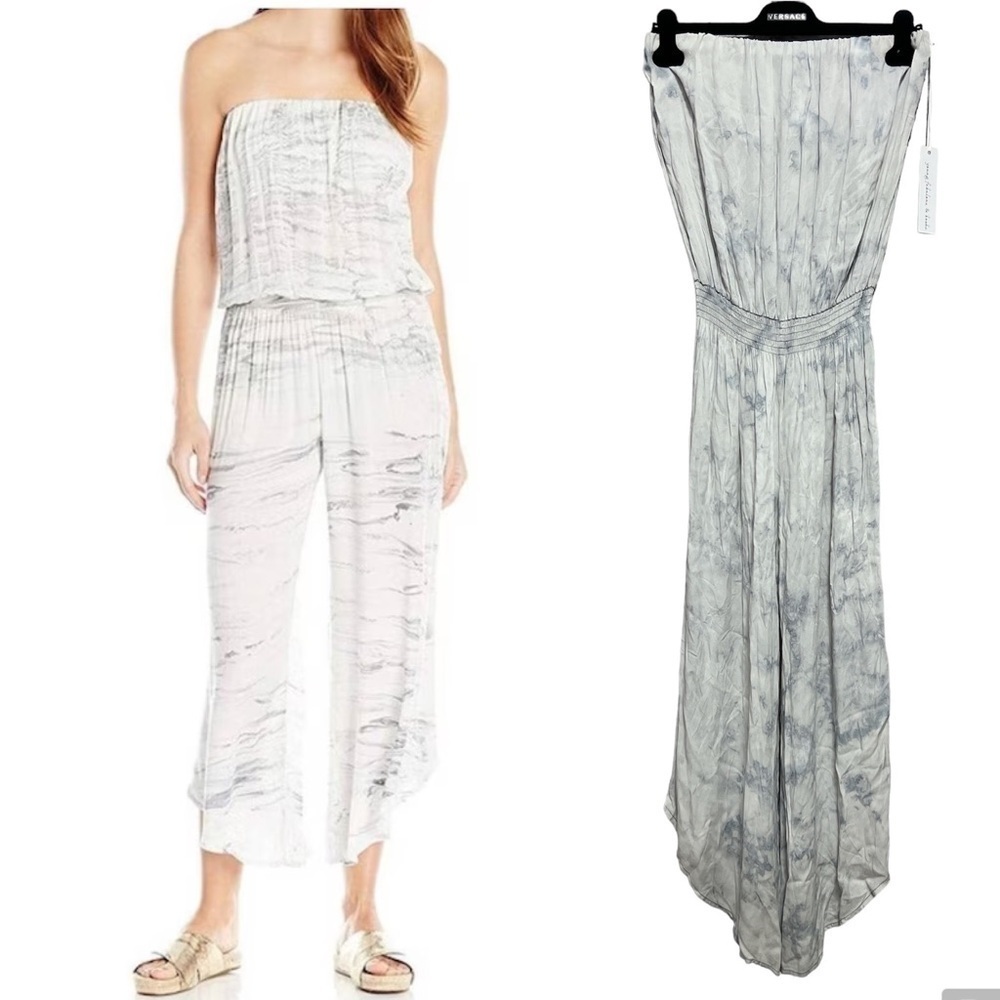 🆕 YFB Young Fabulous & Broke Aviana Jumpsuit Strapless Tube Tie Dye